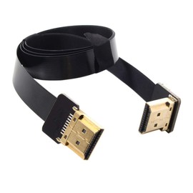 JSER CYFPV FPV HDMI macho a ángulo ascendente 90D HDMI macho HDTV FPC cable plano para FPV HDTV Multicopter fotografía aérea (0,5 m)