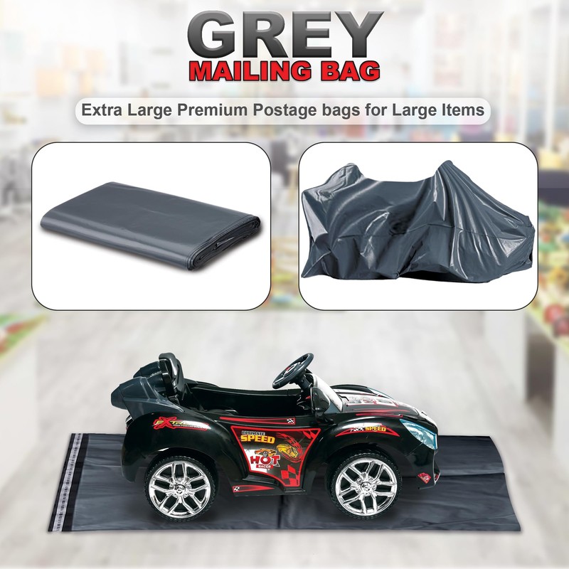 JeeJaan® 5 Pcs of Large Grey Postage Bags 24"x 36"