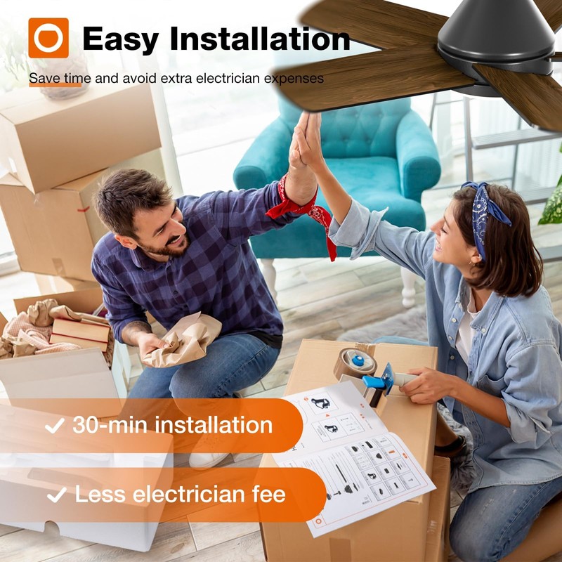 addlon Ceiling Fans with Lights, 32 inch Low Profile Ceiling