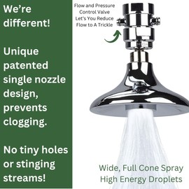 High Sierra Showerheads® - ‘Half Dome’ Solid Metal 2.0 GPM High Efficiency, High-Flow Shower Head with Pressure and Flow Control Valve - Oil Rubbed Bronze