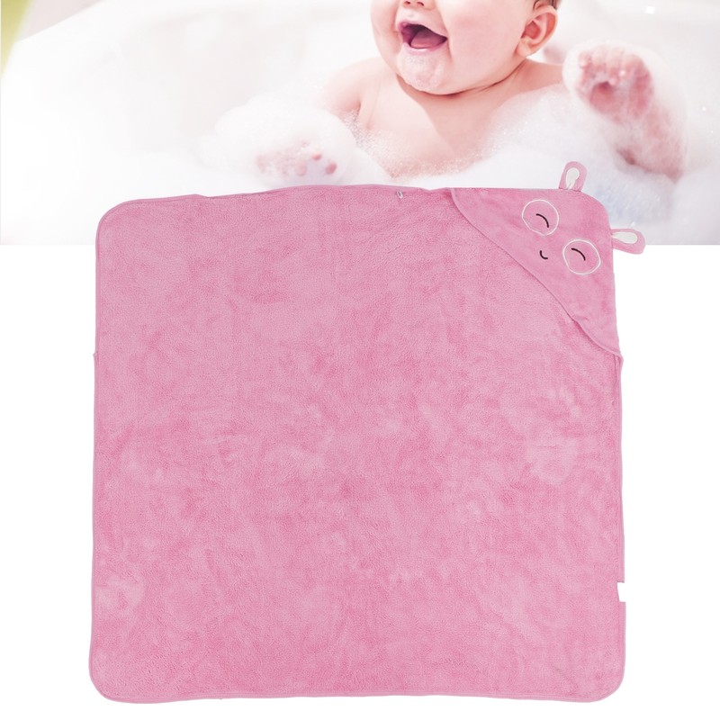 Kids Bath Towels Hooded Cartoon Bathrobe Thicken Coral Fleece Soft