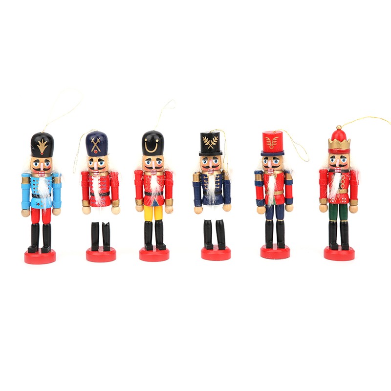 Wooden Nutcracker Doll Soldier Puppet Christmas Ornaments Decoration for Home