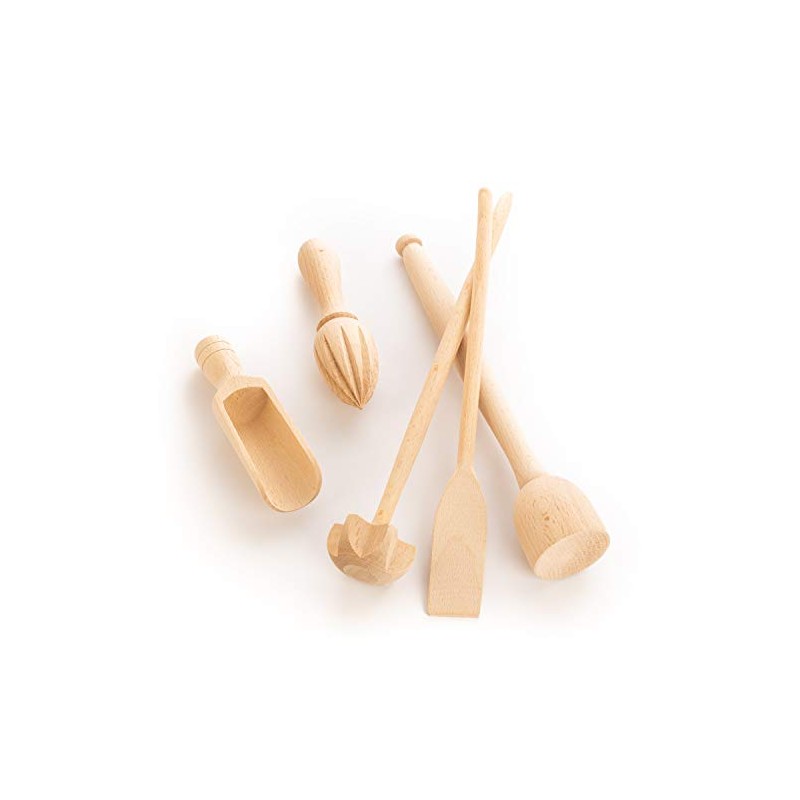 tuuli Kitchen Utensil Set Kitchen Cooking Beech Wood (Whisk, Spatula,