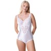 Camille Womens Ladies White Underwired Non Padded Floral Lace Shapewear