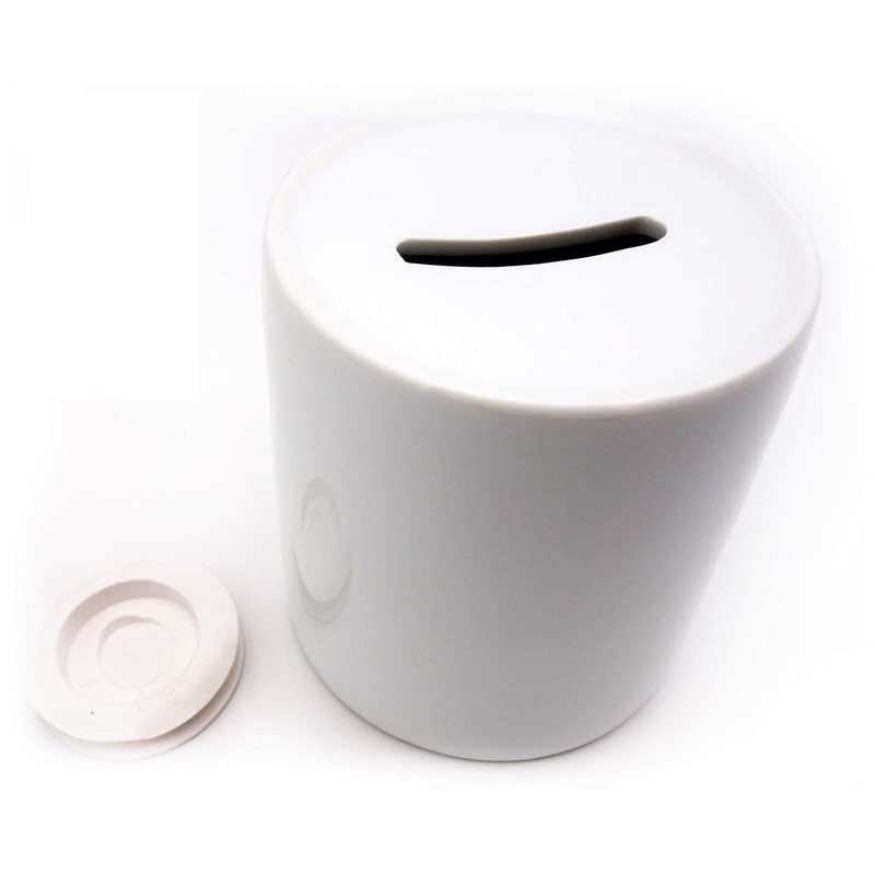 Samunshi® White Money Box - Piggy Bank Money Box