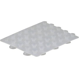 Hanakatsu Double-Sided Suction Cup Mat, Angle, Clear, 4.5 x 3.5 inches (115 x 90 mm)