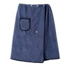 Holajoy Men's Fall Towel Wrap Fleece Bath Towel Elastic Waistband