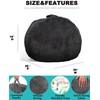 Classic Bean Bag Chair, with Faux Rabbit Fur Cover for
