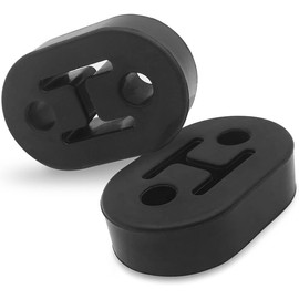 2 Pcs Universal Exhaust Rubber Hangers - 12mm 2-Hole Muffler Bracket Rubber for Car Exhaust System Protection - Durable and Secure Fit for Automotive Maintenance