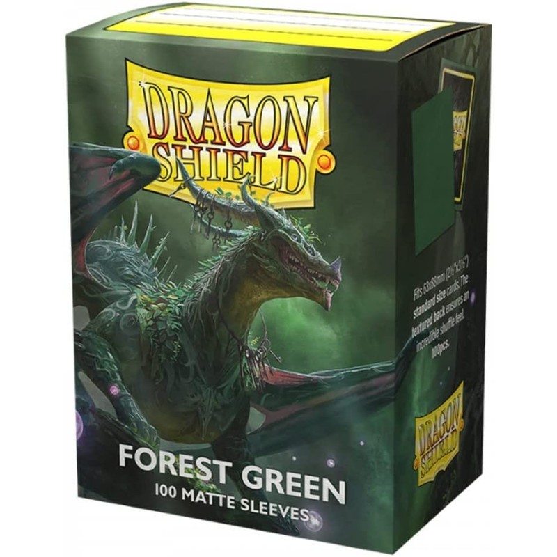 Dragon Shield AT-11056 Matte Sleeves, Standard Size, Forest Green, 100