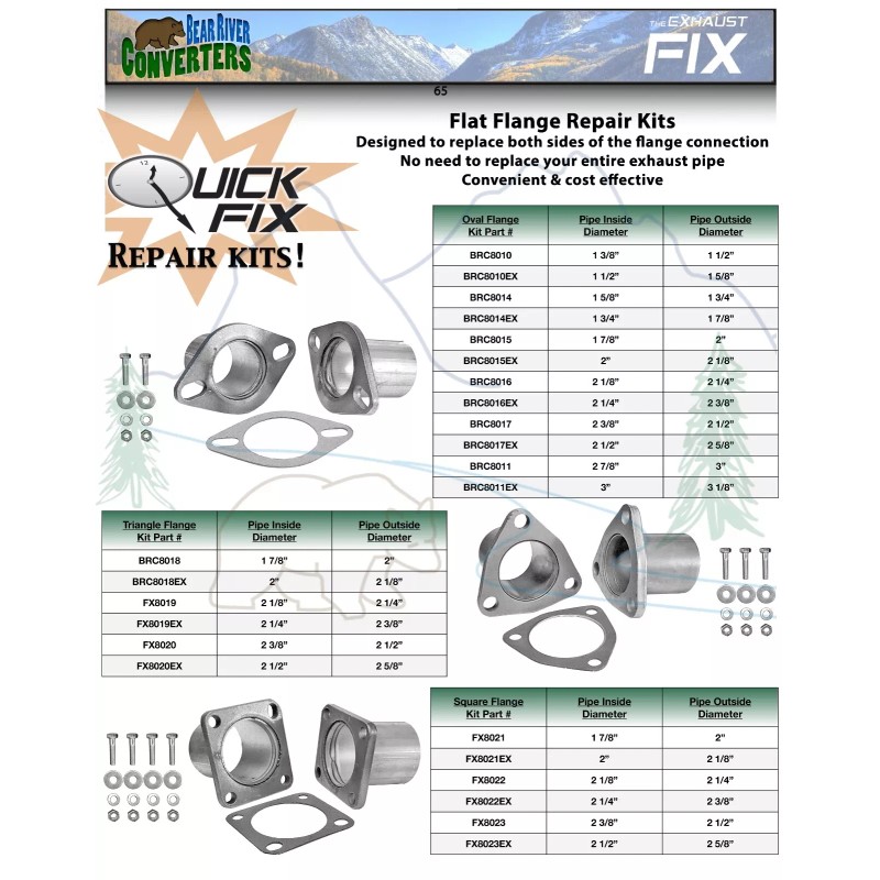 Bear River Converters BRC8015 1 7/8" ID Universal QuickFix Exhaust