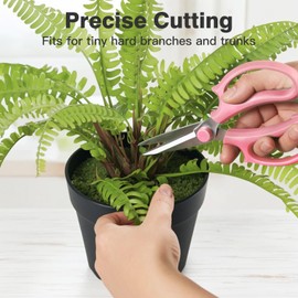 Housolution Pointed Flower Scissors, Strong Flower Shears, Premium Steel Garden Shears, Flowers, Fruit, Leaf Shears, Hand Scissors, Snip Trimming Tool for Gardening, Flower Arrangement, Avocado Colour