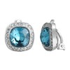 Yoursfs Pendientes de clip de cristal para mujer, elipse 5A+