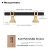 homdiy 6 Pack 3 inch Black and Gold Cabinet Pulls
