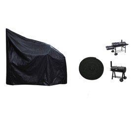 acoveritt Heavy Duty Waterproof Grill Cover for Charcoal Offset Smoker Cover, Fade and UV Resistant, Fits Char-Broil, Dyna-Glo, Royal Gourmet, Char-Griller and More.