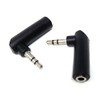 DRUT 2pcs 3.5mm Stereo Jack to 3.5mm Jack Socket Right