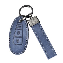 OFFCURVE SUZUKI Smart Key Case, SX-4 S-CROSS Designed for Ignis, Escudo, Swift, Baleno, etc., Stylish, Protection, Good Texture, High Quality, Leather, Scratch Prevention, Fall Prevention, blue
