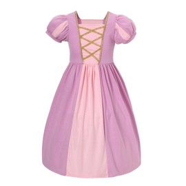 Lito Angels Princess Rapunzel Dress Costume Fancy Dress for Children Girls Size 5-6 Years 116 (Tag Number 120)