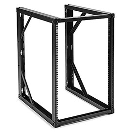 15U Wall-Mount Rack, 600 mm, 330-lbs, Cold Rolled Steel, Powder Coated, Black