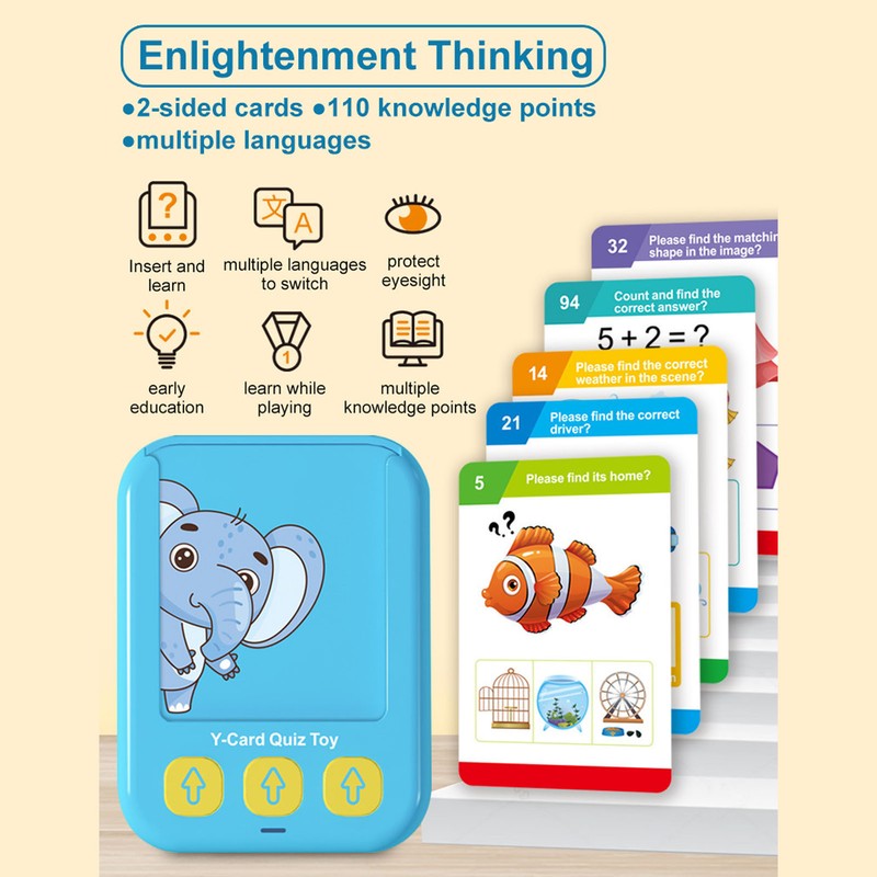 Baby Talking Flash Cards 55 Cards Automatic Reading Educational English