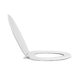 Centoco 600-001 Elongated Plastic Toilet Seat, Closed Front with Cover, Heavy Duty Hinge, Regular Duty Residential or Light Weight Commercial Use, White