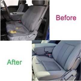 GXARTS Driver Side Bottom Replacement Cloth Seat Cover and Bottom Foam Cushion Pad Compatible with Ford F150 2011 2012 2013 2014 Steel Gray #MS US or CS