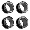 Qmcandy 8pcs Stainless Steel Gauges for Ear Tunnels Plugs with