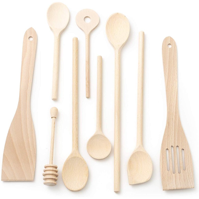 tuuli Kitchen Utensil Set Wooden Beech Kitchen Accessories (6 x