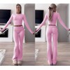 ZFLM Casual Workout Two Piece Outfits Long Sleeve High Waist