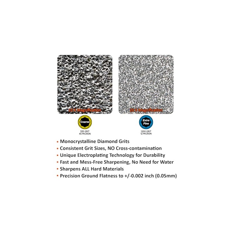 SHARPAL 162N Double-sided Diamond Sharpening Stone Whetstone Knife Sharpener |Coarse