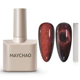 MAYCHAO MAYCHAO 15ML Cat Eye Gel Nail Polish 1Pc Starry Sky Gel Polish with Magnet Soak off Holographic Magnetic Nail Polish for Nail Art Manicure Salon DIY at Home, 0.5 OZ