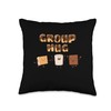 Group Hug S'mores Campfire Marshmallow Chocolate Smores Throw Pillow