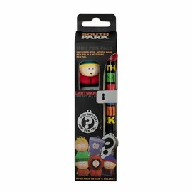South Park Ballpoint Pen with 2 Collectable Figures, Pen in the Design of the Cult Series, Ideal for Fans, multicoloured, standard size