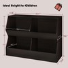 DINZI LVJ Kids Bookshelf, Toy Storage Organizer, Wooden Toy Storage