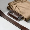 Leather Knife Sheath for Belt, Horizontal Carry Pocket Knife Holder,
