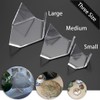SUMNACON 5 x Triangle Clear Acrylic Display Stands Geode Stone