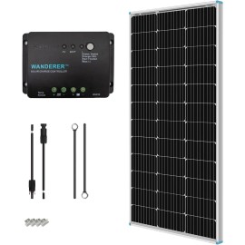 Renogy 100W 12V Mono Solar Panel Kit w/ 30A PWM Charge Controller Caravan RV