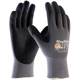 MaxiFlex ATG 34-874 Seamless Knit Nylon - Gloves with Nitrile Coated Micro-Foam Include Grip on Palm and Fingers (1-XS)