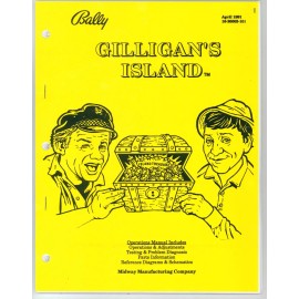 Williams Bally Gilligan's Island Pinball Machine Manual 114 Pages NEW - FREE USA SHIP!!