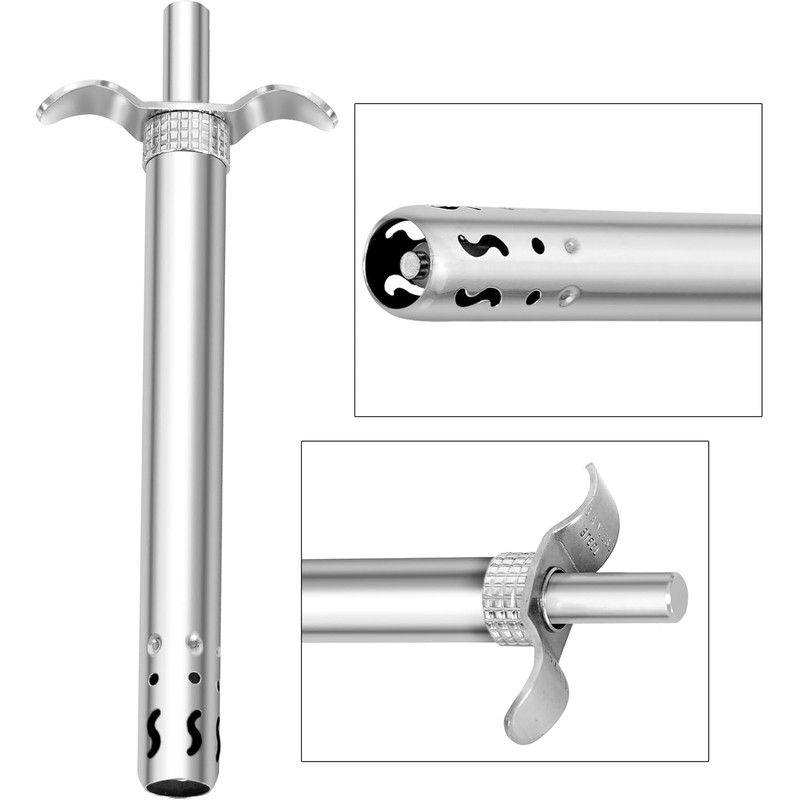 Pack of 2 Easy Grip Waterproof Stainless Steel Gas Lighter