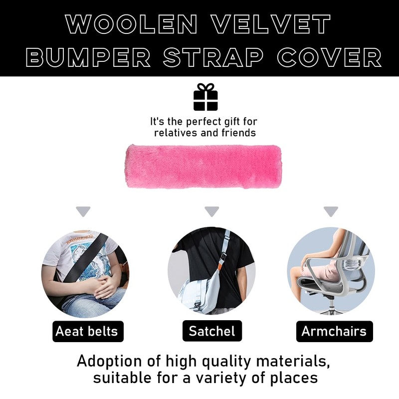 povtii 2PCS Car Seat Belt Cover Pad, Soft Auto Seatbelt