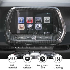 Linskip Steering Wheel Set Kit Compatible with Chevy Camaro 2016-2024, (8'' screen)Center Console Information Screen & Gear Shift Panel Trim for Camaro Interior accessories LT LS SS ZL1(Black Carbon)