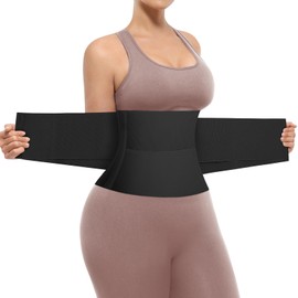SHAPELLX Waist Trainer for Women Lower Belly Fat Waist Cincher Corset Shapewear Shaper Belt Back Support Belly Wrap Faja Black