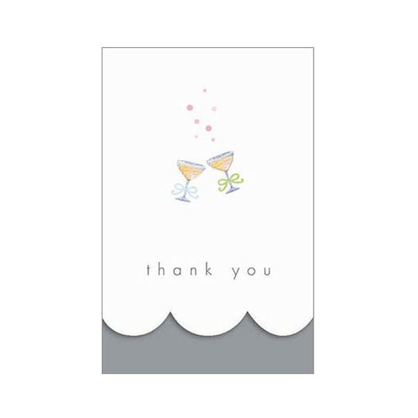 Silver 25th Anniversary Thank You Cards, 8ct
