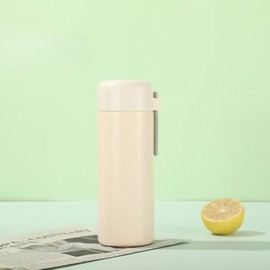 Mini Insulated Water Bottle, 10ozl, Stainless Steel, BPA Free，Leak Proof, Small Water Bottles for Cold and Hot Drinks, Coffee, Tea, Stainless for Sports, School (Beige)