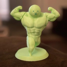 3D printed Buff Smiski - Color: Green Glow in the Dark