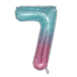 40 inch Rainbow starry sky Gradient Colorful Big Size Number Foil Helium Balloons Birthday Party Celebration Decoration Large globos (40 inch Starry 7)