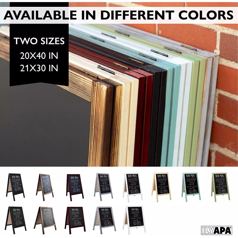 Ilyapa Wooden A-Frame Sign with Eraser & Chalk - 40