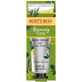 Burts Bees Crema de manos de romero y limón con manteca de karité, 1 onza (el paquete puede variar)