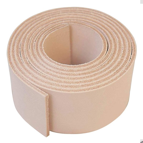 Leather Strap Natural 1/2" Inch to 4" Wide, 60-70 Inches